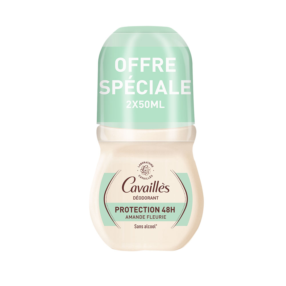 Cavaillès Dermato Déodorant Roll-On 48H Peaux sensibles 2x50ml