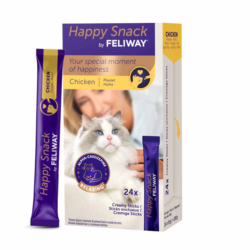 Feliway Happy Snack Anti-stress per gatti pollo 24 unità