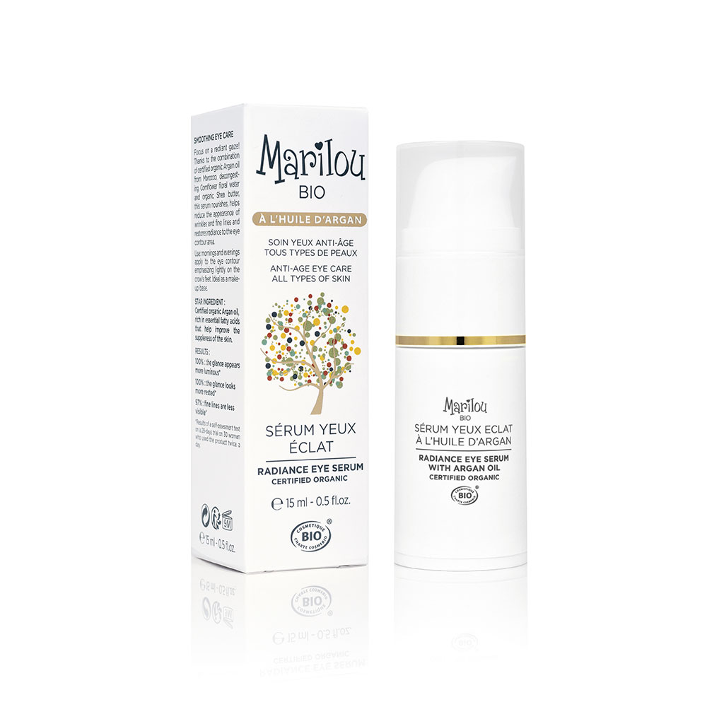 Marilou Bio Olio d'Argan Siero contorno occhi luminosità Pour tous i tipi di pelle 15 ml