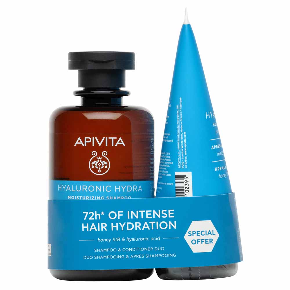Apivita Hyaluronic Hydra Duo idratante shampoo 250 ml e balsamo 150 ml