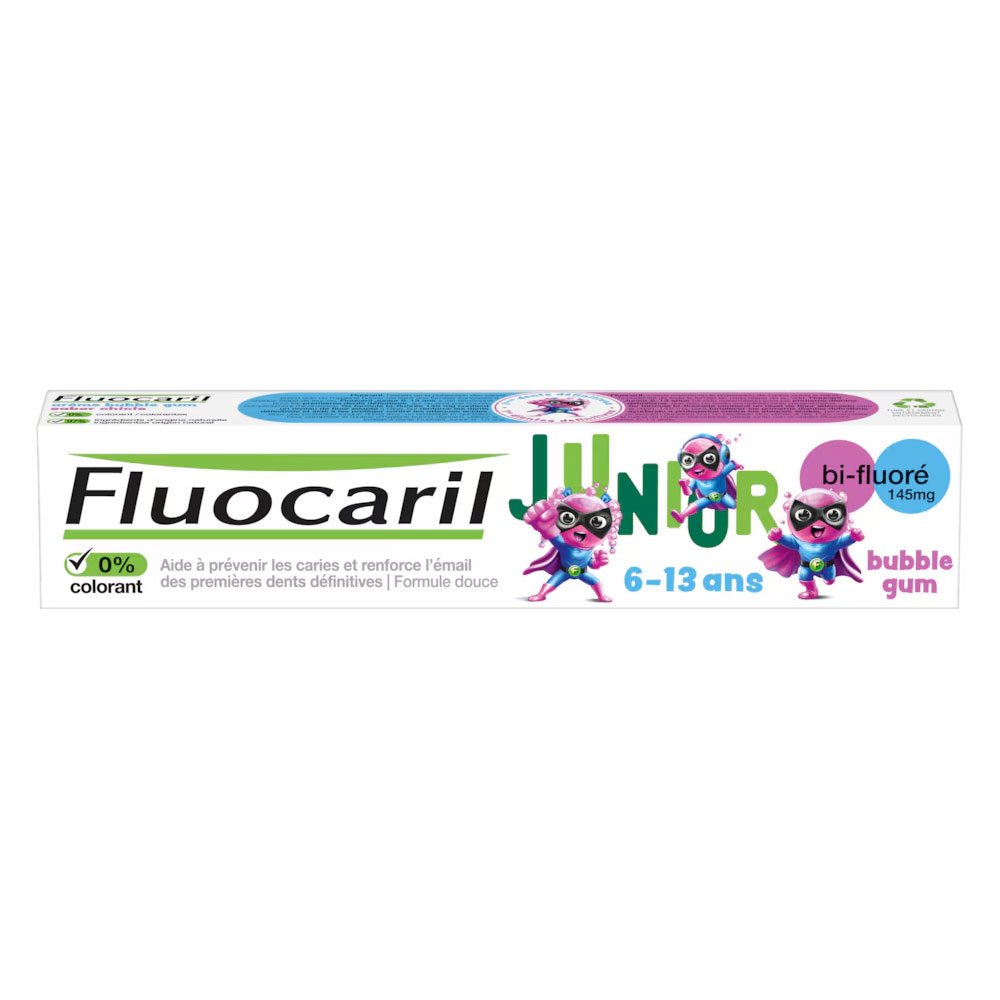 Fluocaril Dentifricio Junior 6-12 anni Bubble Gel 2x75ml