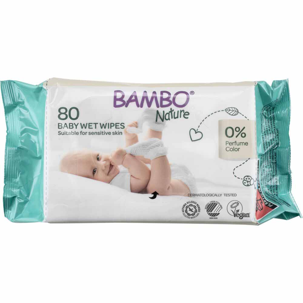 Bambo Nature Salviettine umidificate 15x20 cm 80 unità