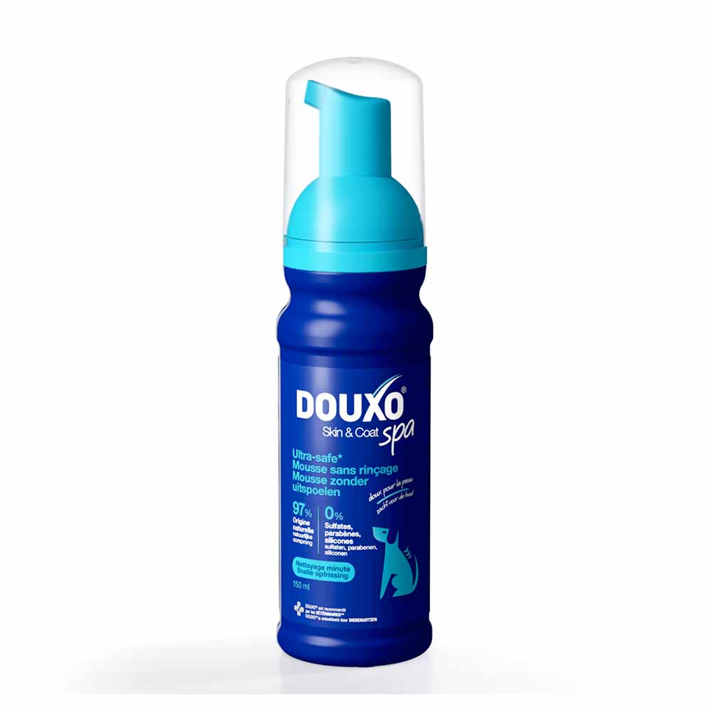 Douxo Mousse detergente senza risciacquo per pulizia rapida per cane 150 ml