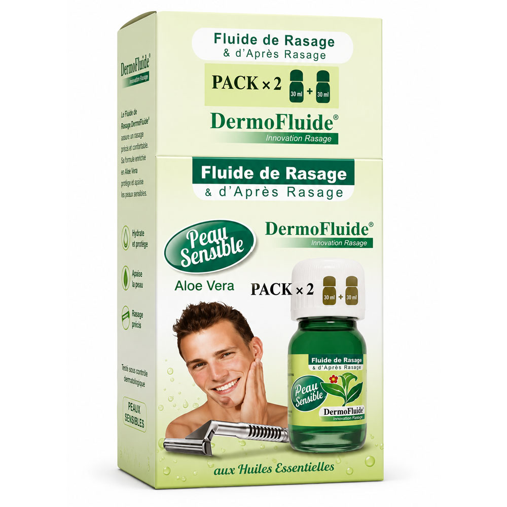 Dermo Fluide Fluido e dopobarba all'aloe vera Pelle Sensibile 60 ml