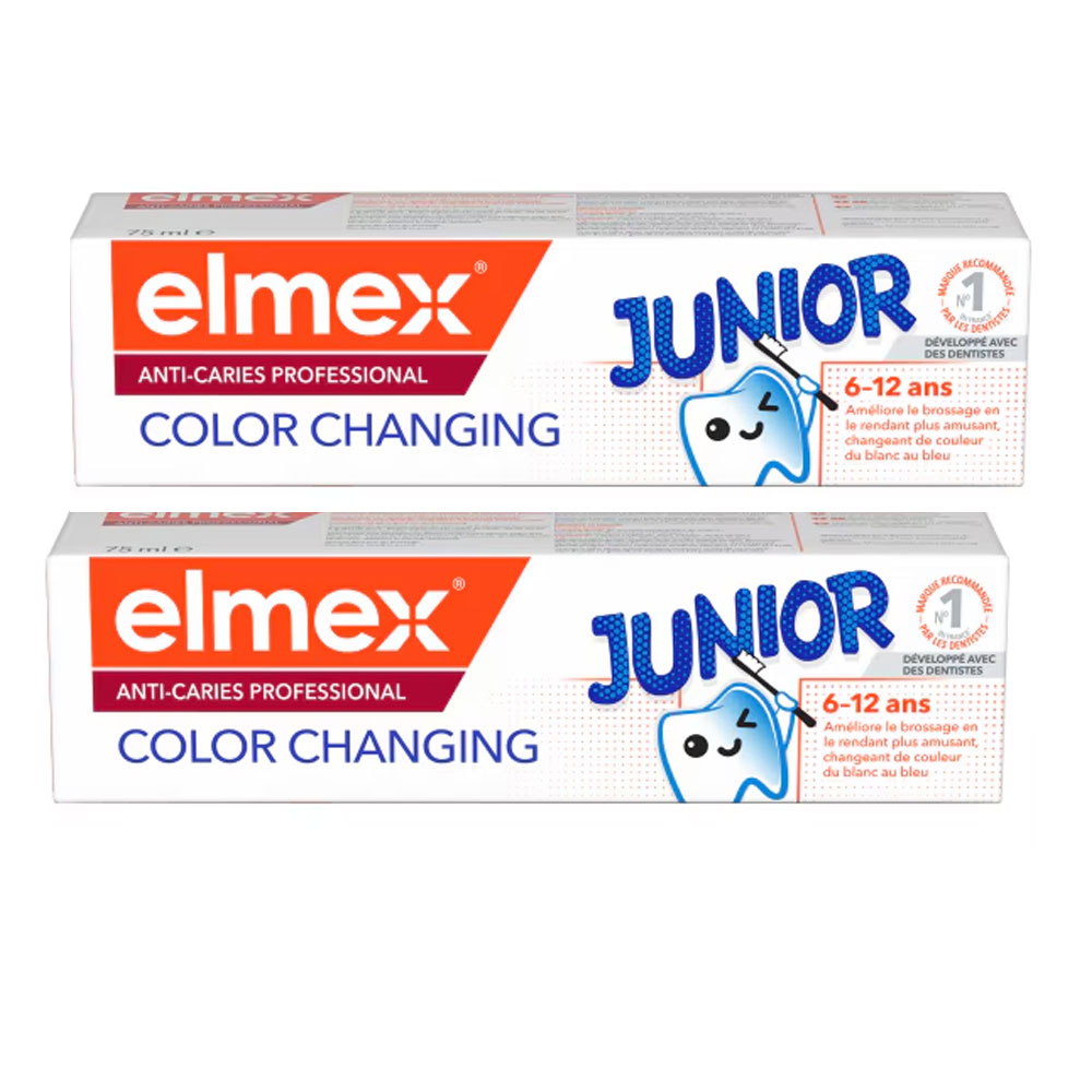 Elmex Dentifricio color changing anti carie per 6-12 anni 2 x 75 ml