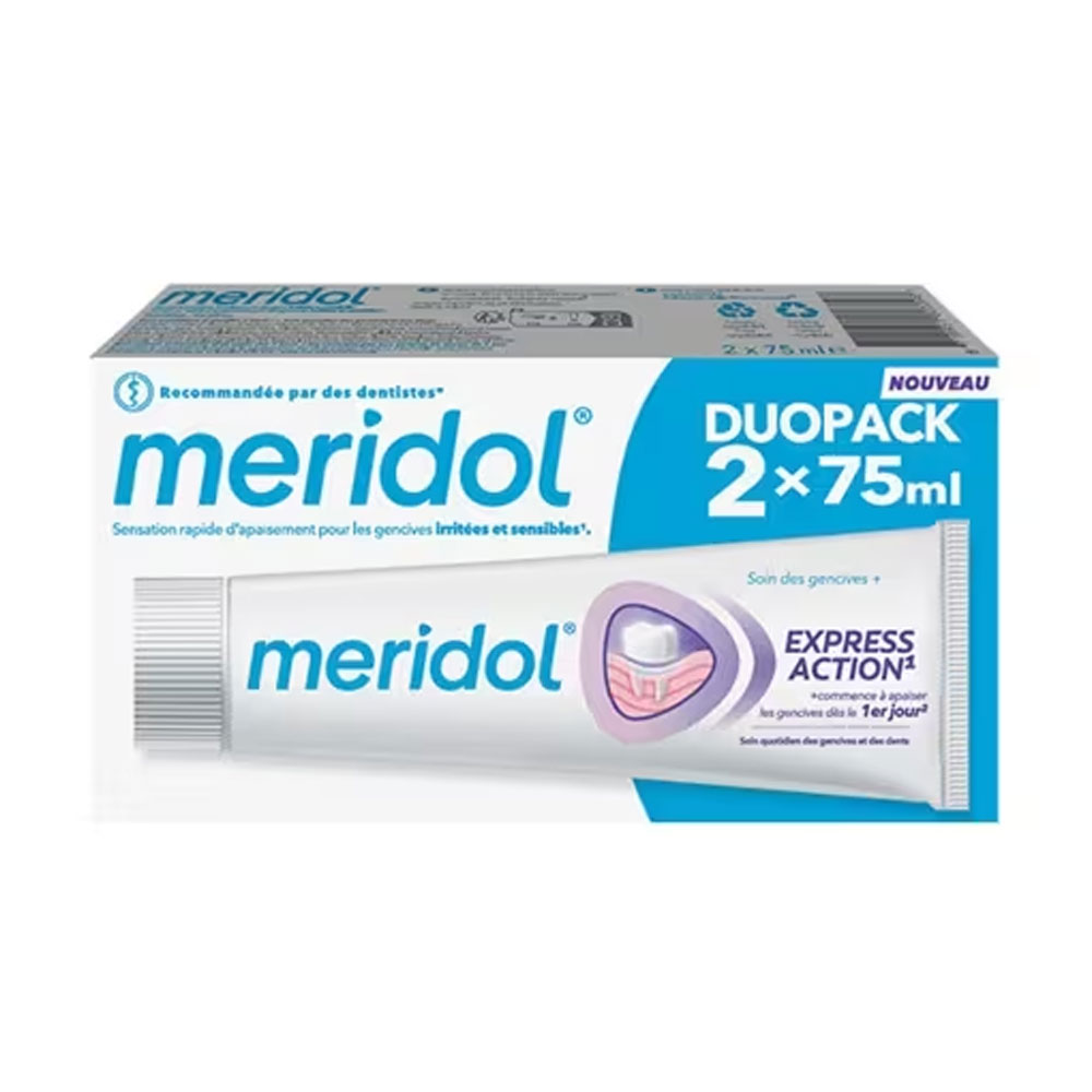 Meridol Dentifricio azione rapida 2 x 75 ml
