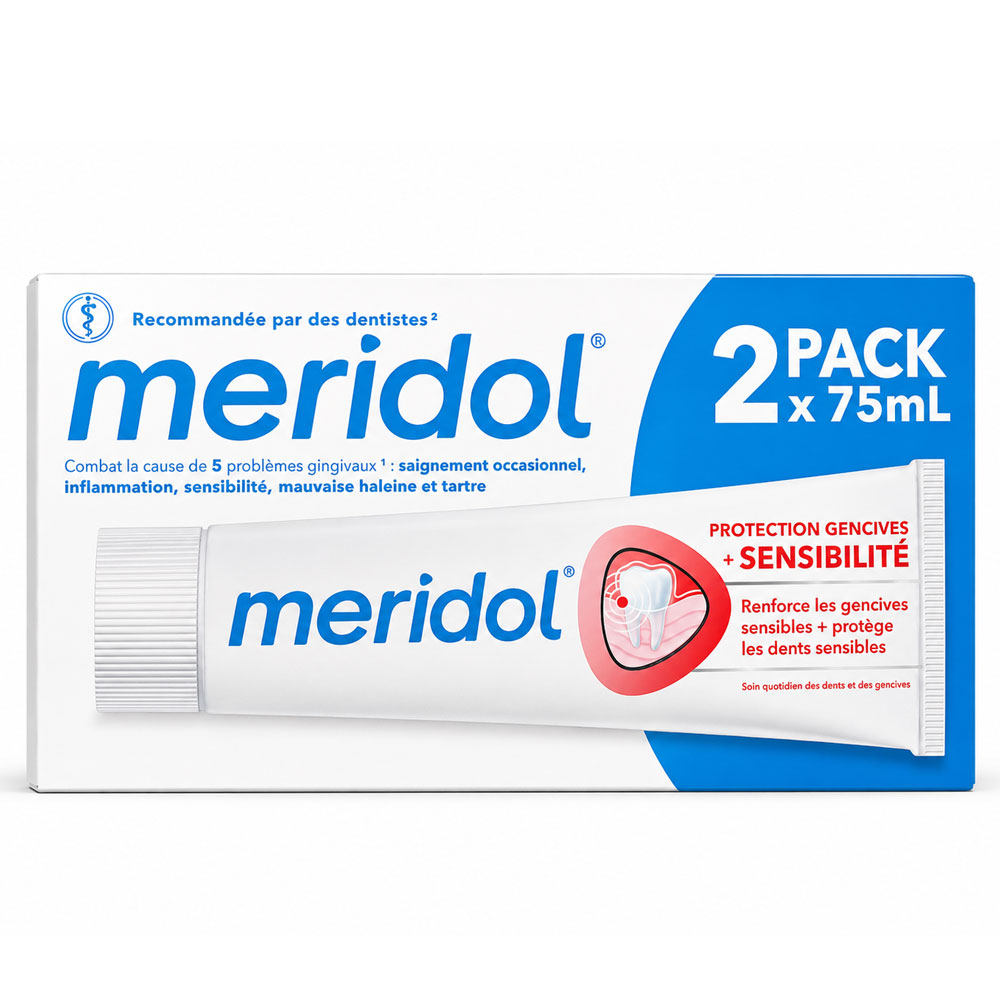 Meridol Dentifricio cura completa sensibilità 2 x 75 ml