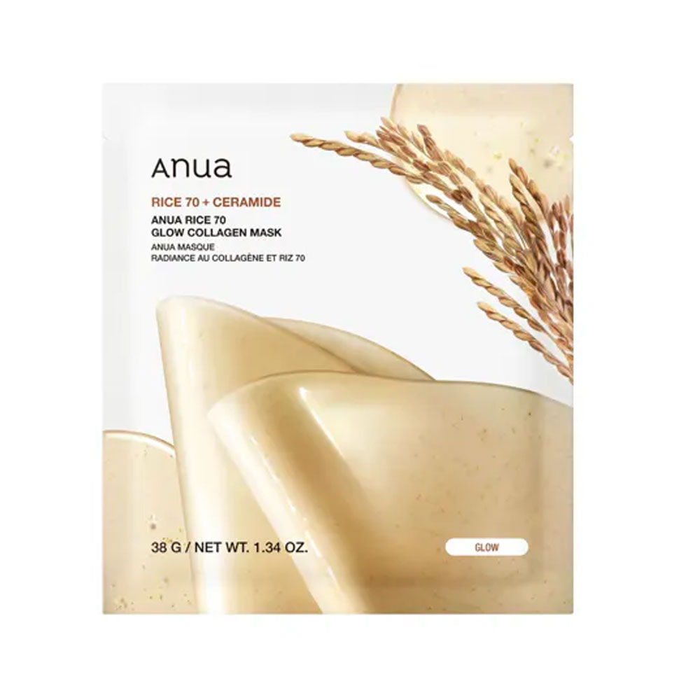 Anua Maschera idratante hydrogel al collagene Rice 70 Glow 152 g