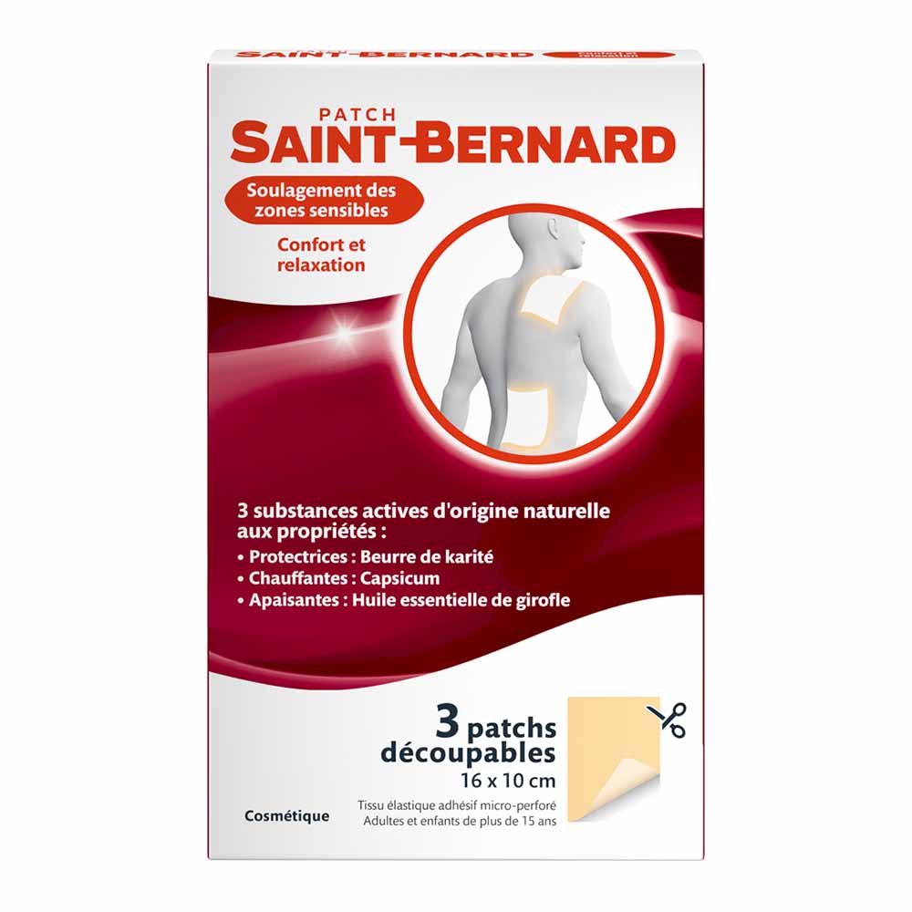 Saint-Bernard Patchs ritagliabili comfort e relax 16x10 cm 3 x