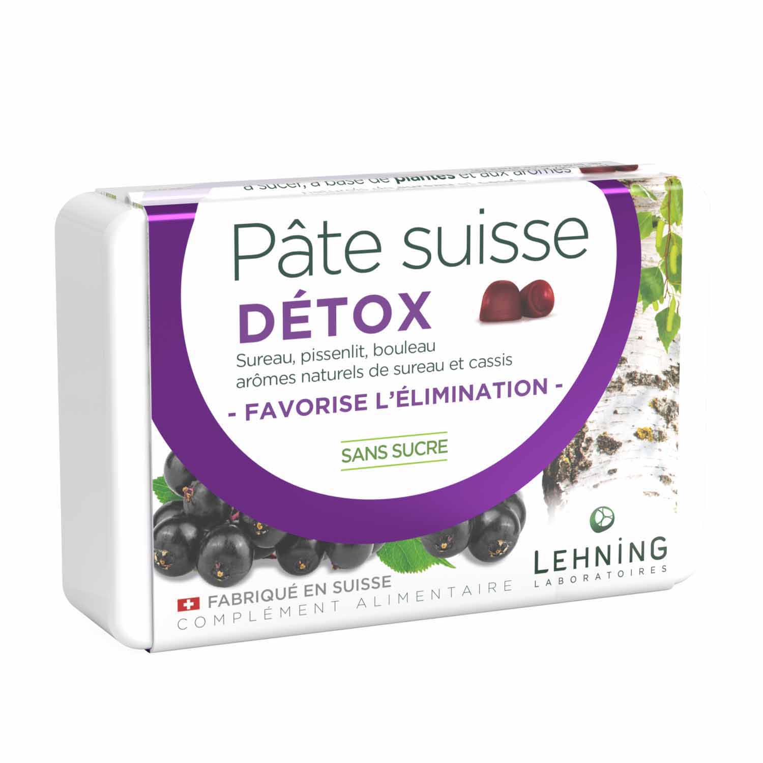 Lehning Pasta Detox Svizzera Sambuco Tarassaco Betulla x40 gomme da cancellare