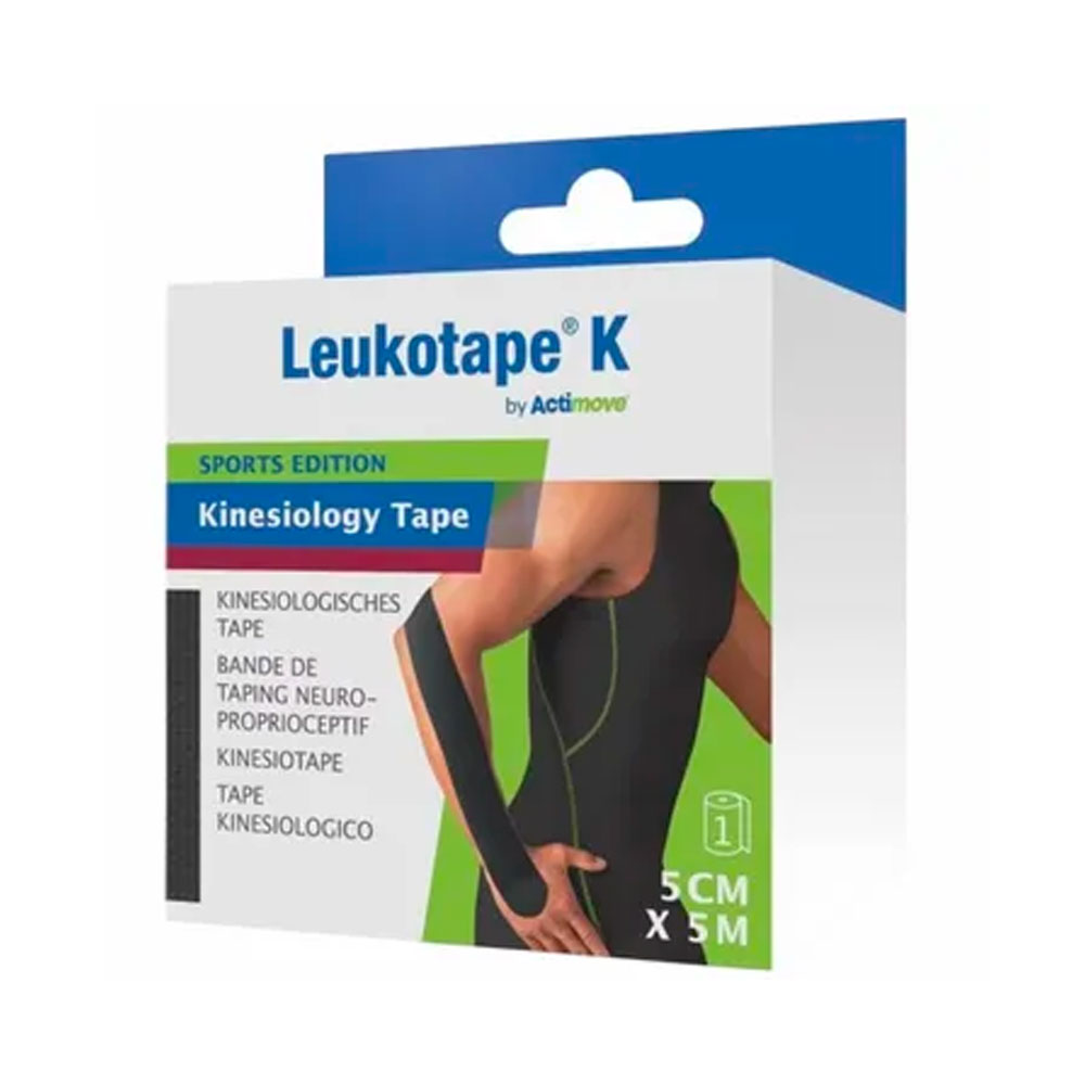 Actimove Leukotape® Benda adesiva elastica 5mx5cm nera 1 confezione