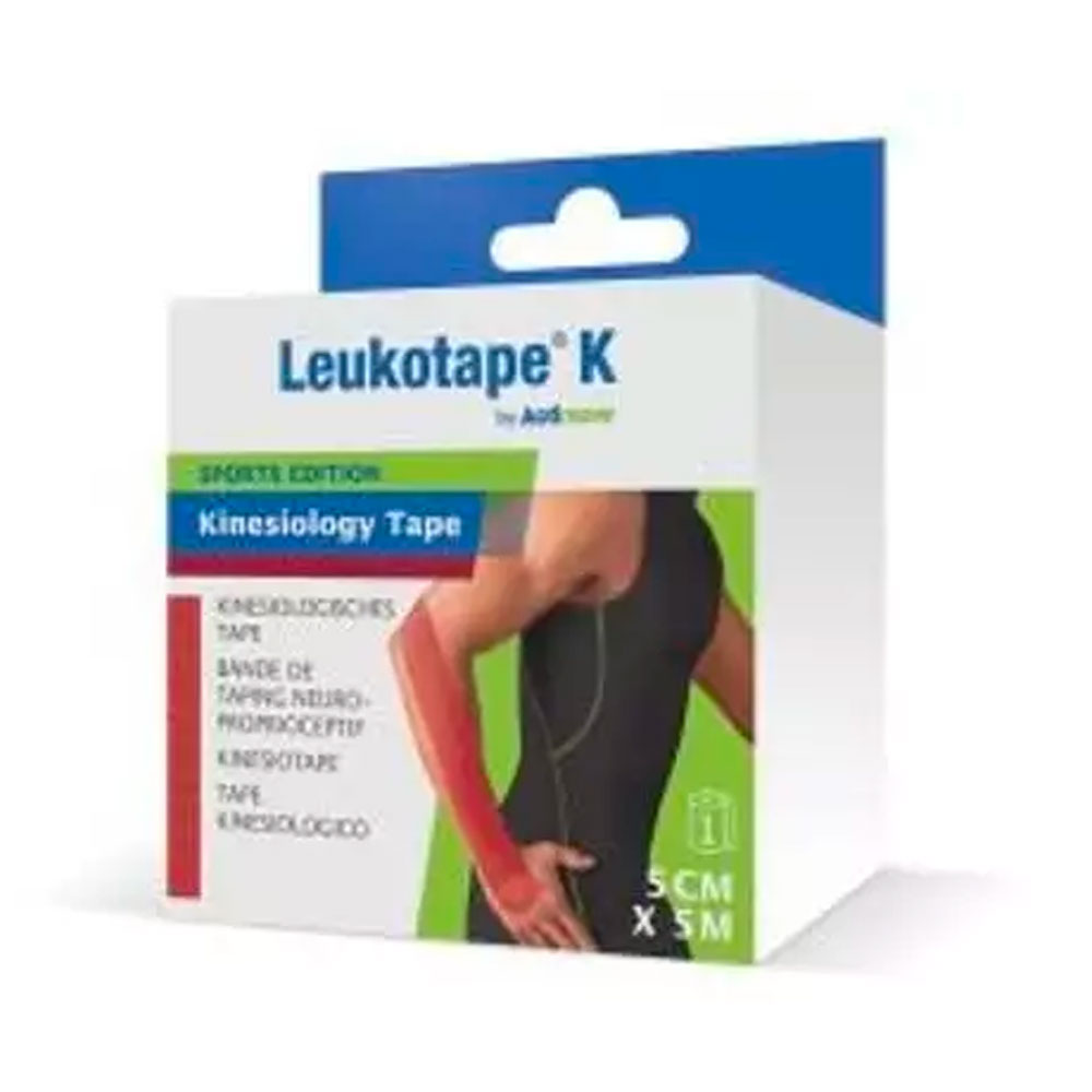 Actimove Leukotape® Benda elastica adesiva 5mx5cm Rossa 1 unità