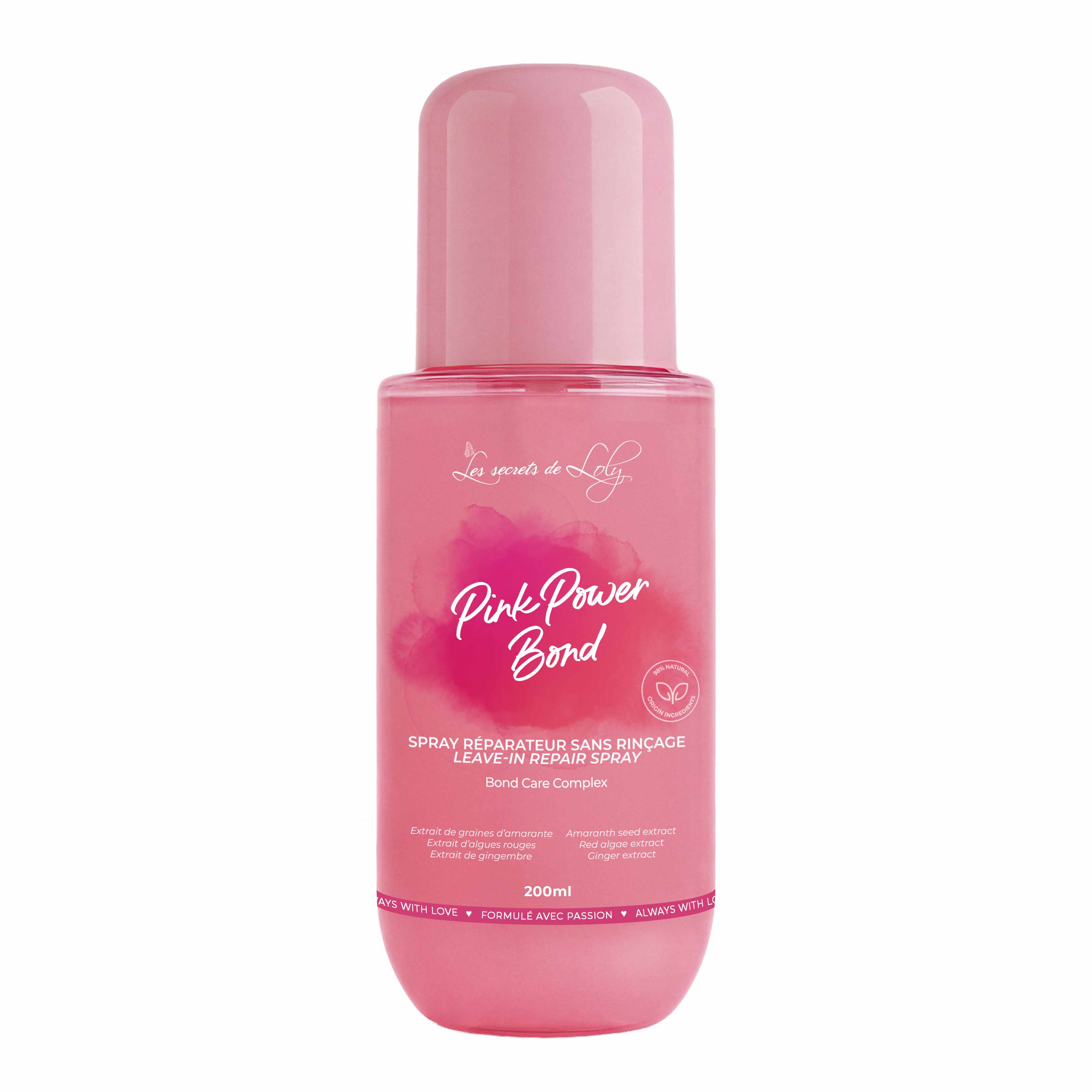 Les Secrets de Loly Spray riparatore senza risciacquo Pink Power Bond 200 ml