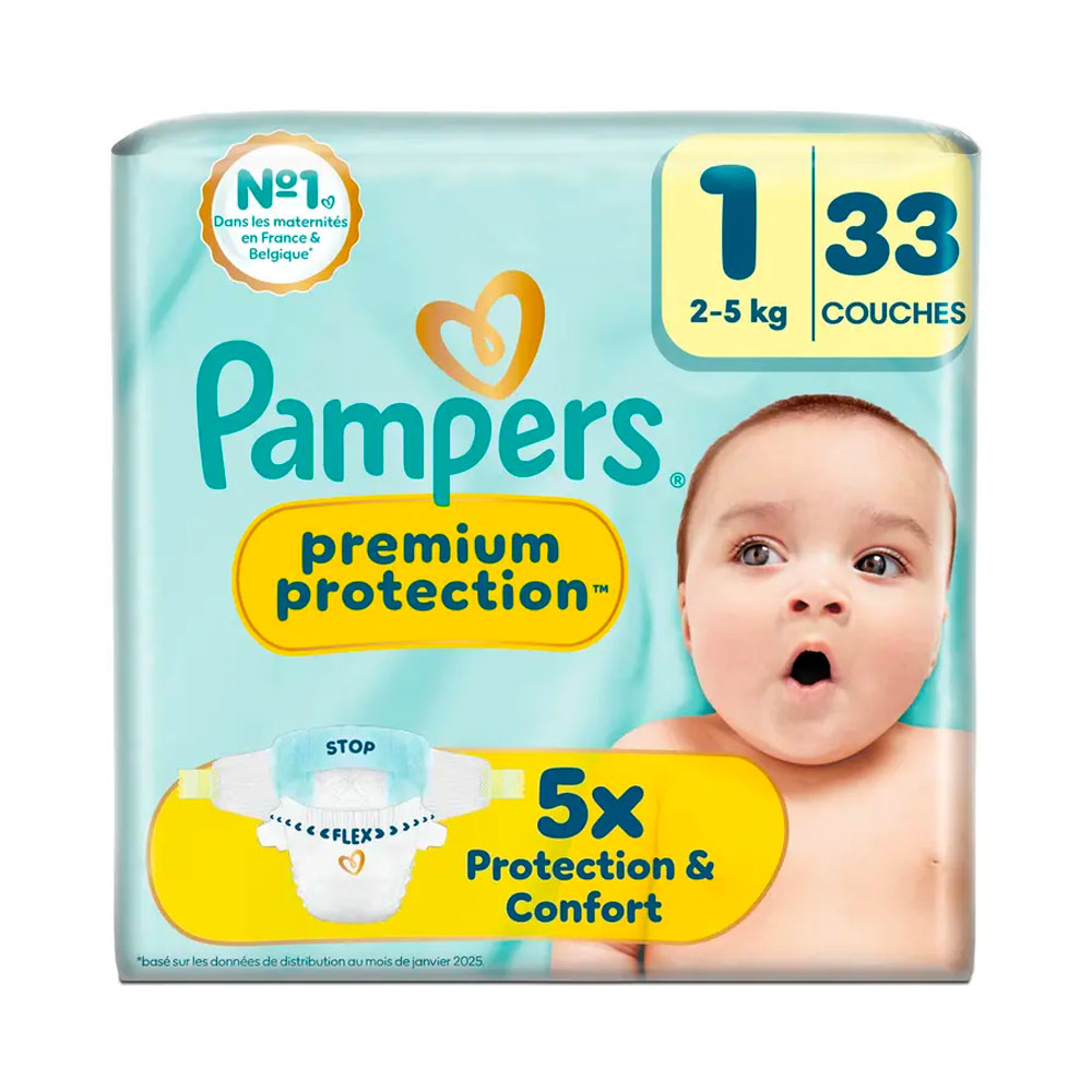 Pampers Premium Pannolini taglia 1 2-5 kg 33 unità