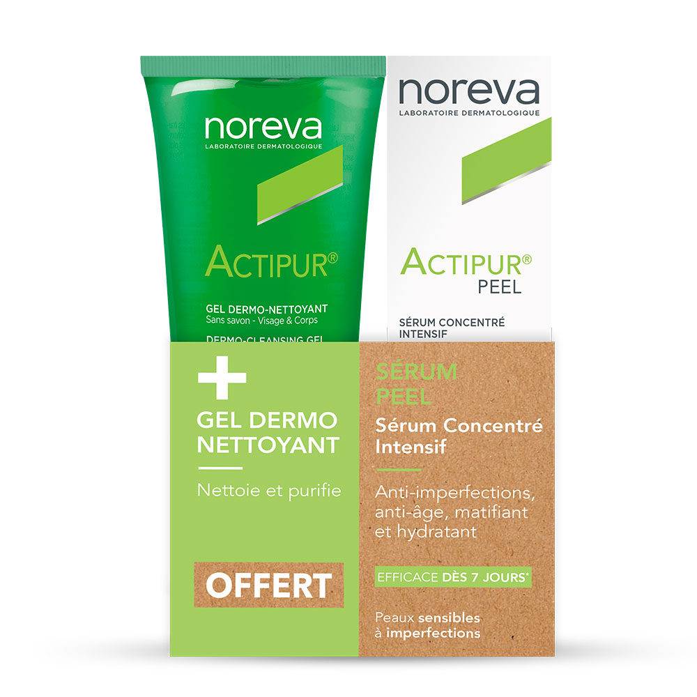 Noreva Actipur Cofanetto gel detergente + siero concentrato intensivo peel