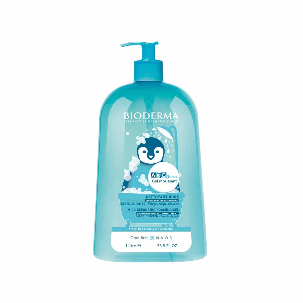 Bioderma Abcderm Gel Detergente Schiumogeno Delicato Neonato e Bambino 1L