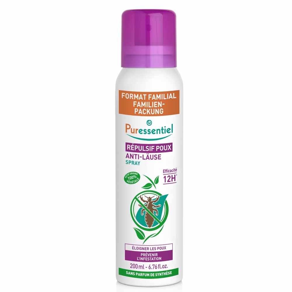 Puressentiel Anti-pidocchi Spray repellente per pidocchi formato famiglia 200 ml