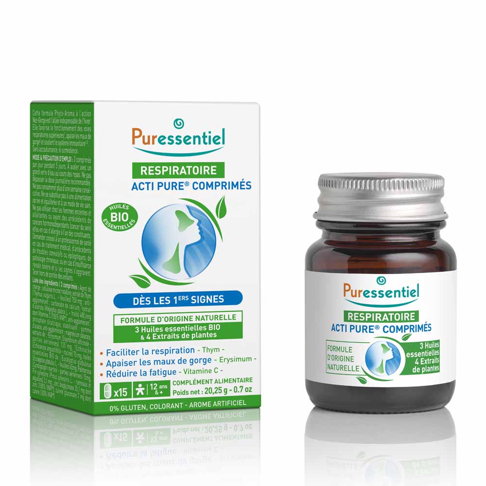 Puressentiel Respirazione Sinus express da 12 anni 15 compresse