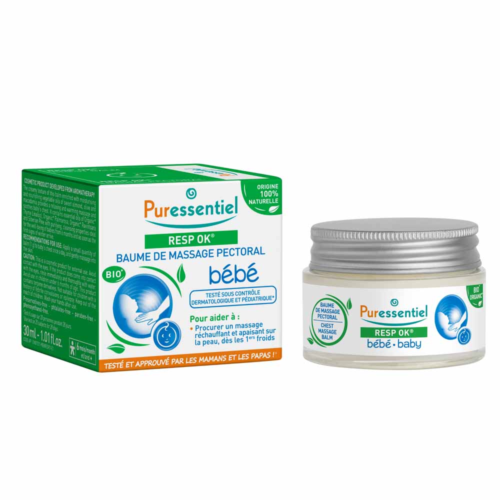 Puressentiel Resp Ok® Balsamo massaggio pettorale bambino bio 30ml