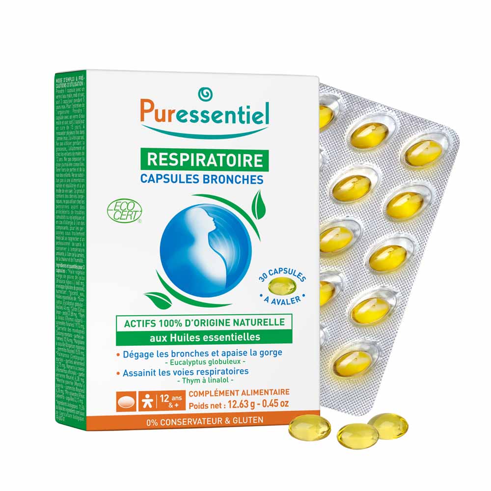 Puressentiel Respirazione Capsule bronchiali Con oli essenziali biologici x30
