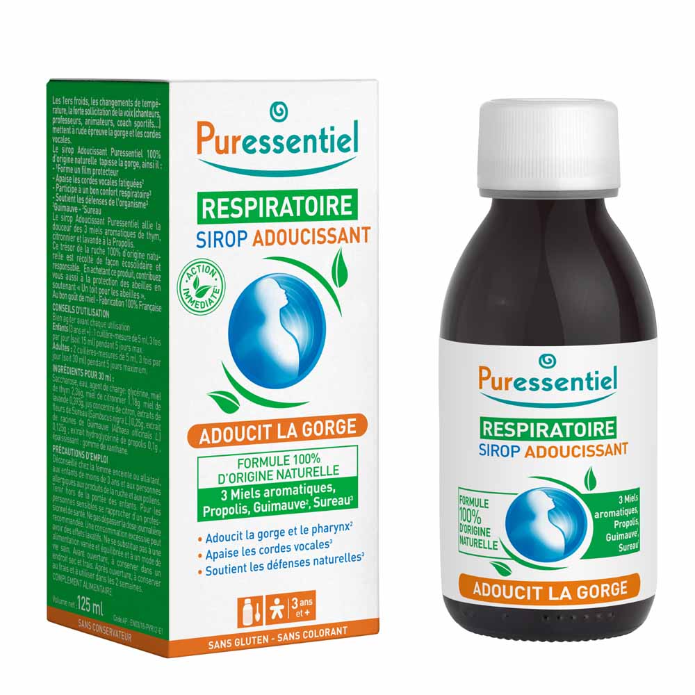 Puressentiel Respirazione Sciroppo lenitivo per la gola respiratoria 125 ml