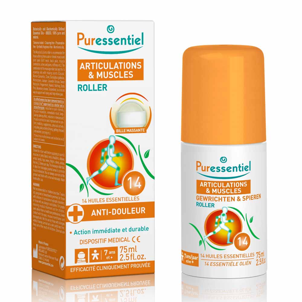Puressentiel Articolazioni e Muscoli Roller antidolore con sfera massaggiante 75 ml