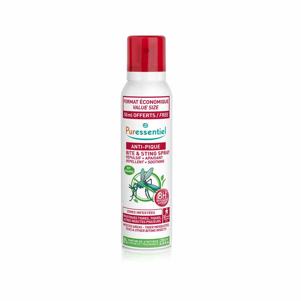 Puressentiel SOS Insetti Spray repellente e lenitivo per le zanzare 200 ml
