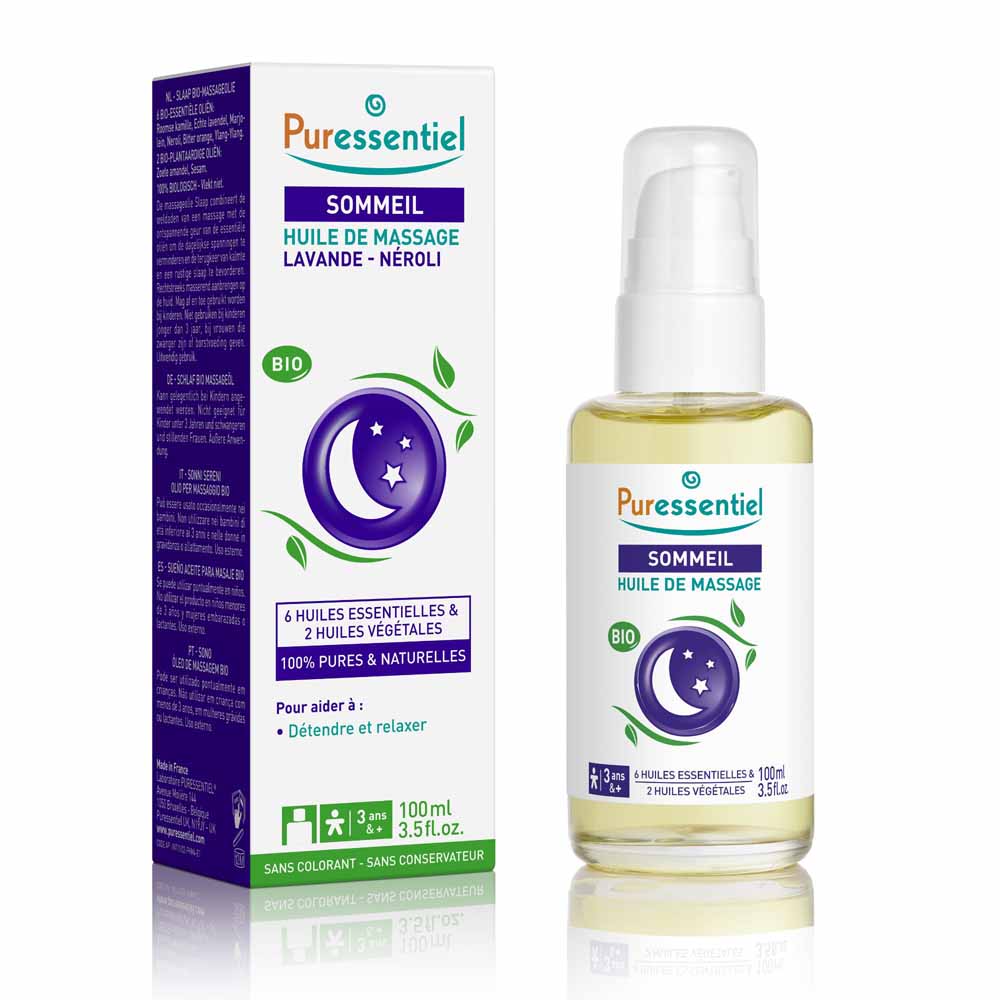 Puressentiel Sonno Olio da massaggio Bio Lavanda e Neroli 100ml