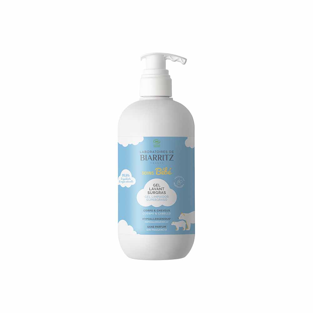 Laboratoires De Biarritz Prodotti per Neonato Gel detergente surgrasso bio per corpo e capelli 500 ml