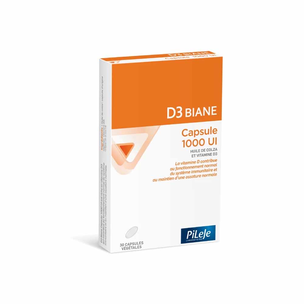 Pileje D3 Biane Vitamine D3 1000UI 30 capsule