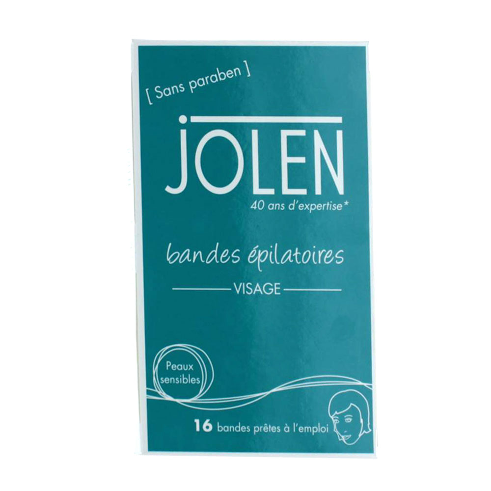 Jolen Strisce depilatorie viso per pelli sensibili scatola x16