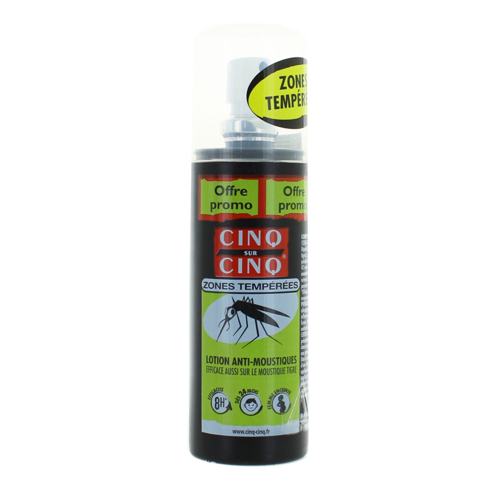 Cinq Sur Cinq Spray antizanzare zone temperate lozione protettiva 100ml