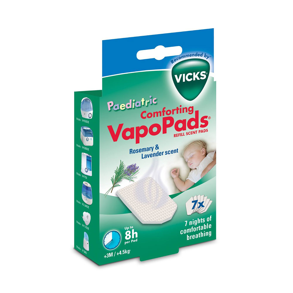 Vicks Vbr7 Ricarica Vapopads Vapore Lavanda e Rosmarino x7