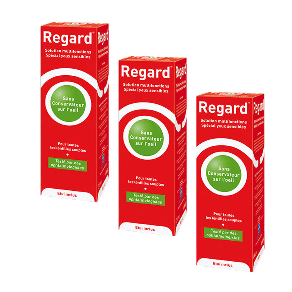 Horus Pharma Soluzioni multifunzionali Regard + 3 custodie per lenti 3x355ml