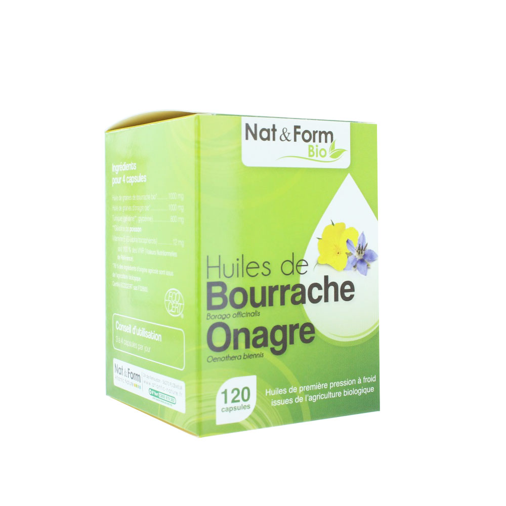 Nat&Form ENOTERA E BORRAGINE BIOLOGICHE 120 capsule