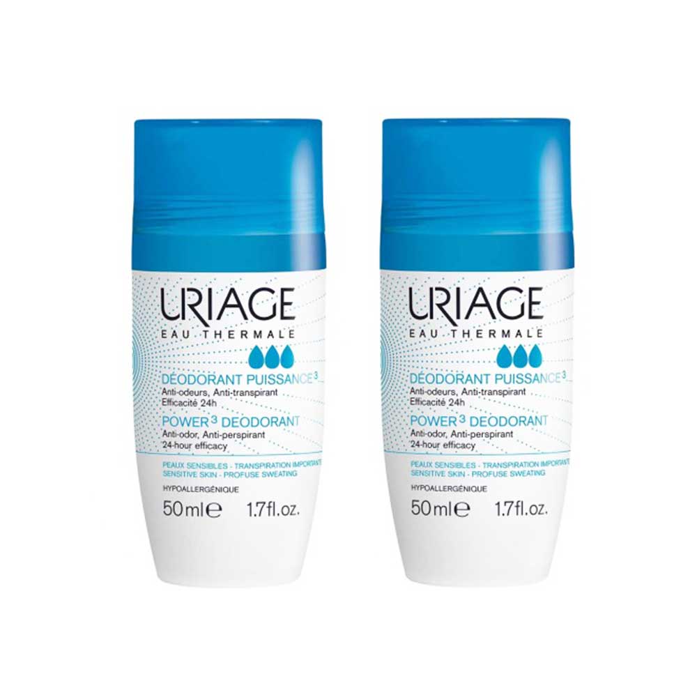 Uriage Igiene Deodorante Power3 Roll-on Pelle Sensibile 2x50ml