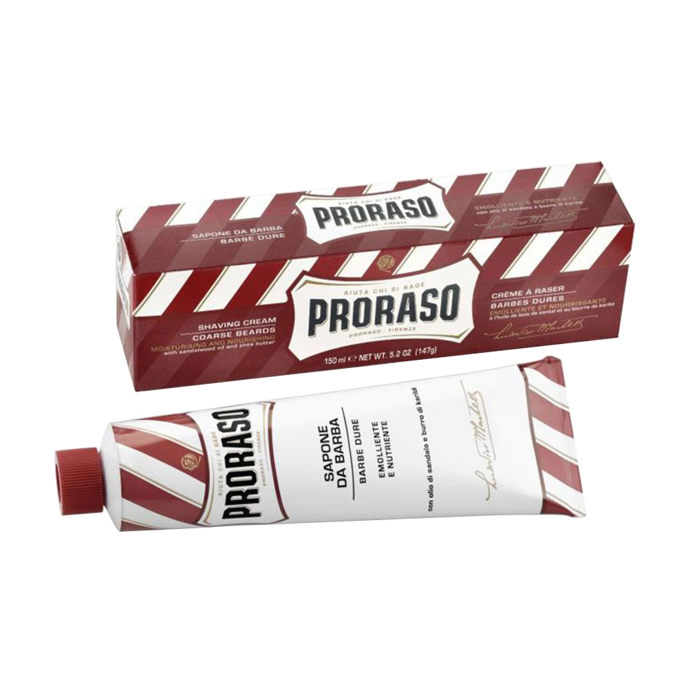Proraso Sapone da barba Emolliente e Nutriente Barbe Dure Linea Rossa 150ml