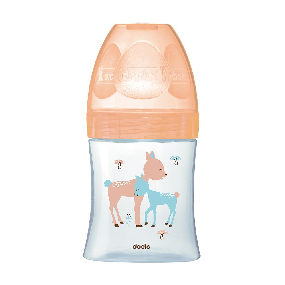Dodie Sensation+ biberon beige con flusso lento 1 per 0-6 mesi 150ml