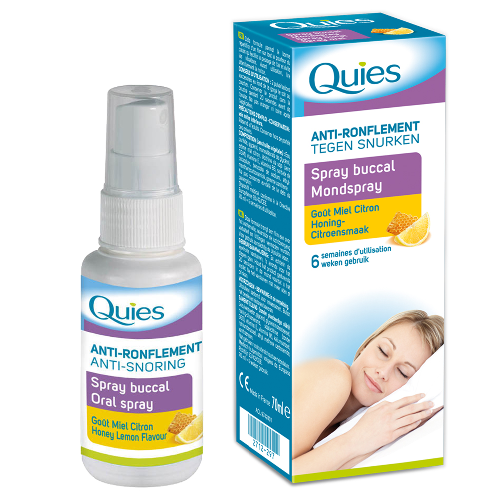 Quies Spray buccale anti-ronflement miele e limone 70 ml
