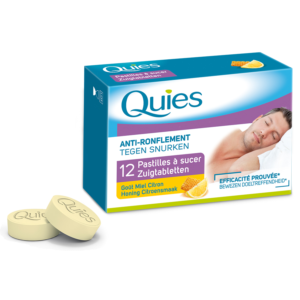Quies Anti-russamento pastiglie da succhiare miele limone x12