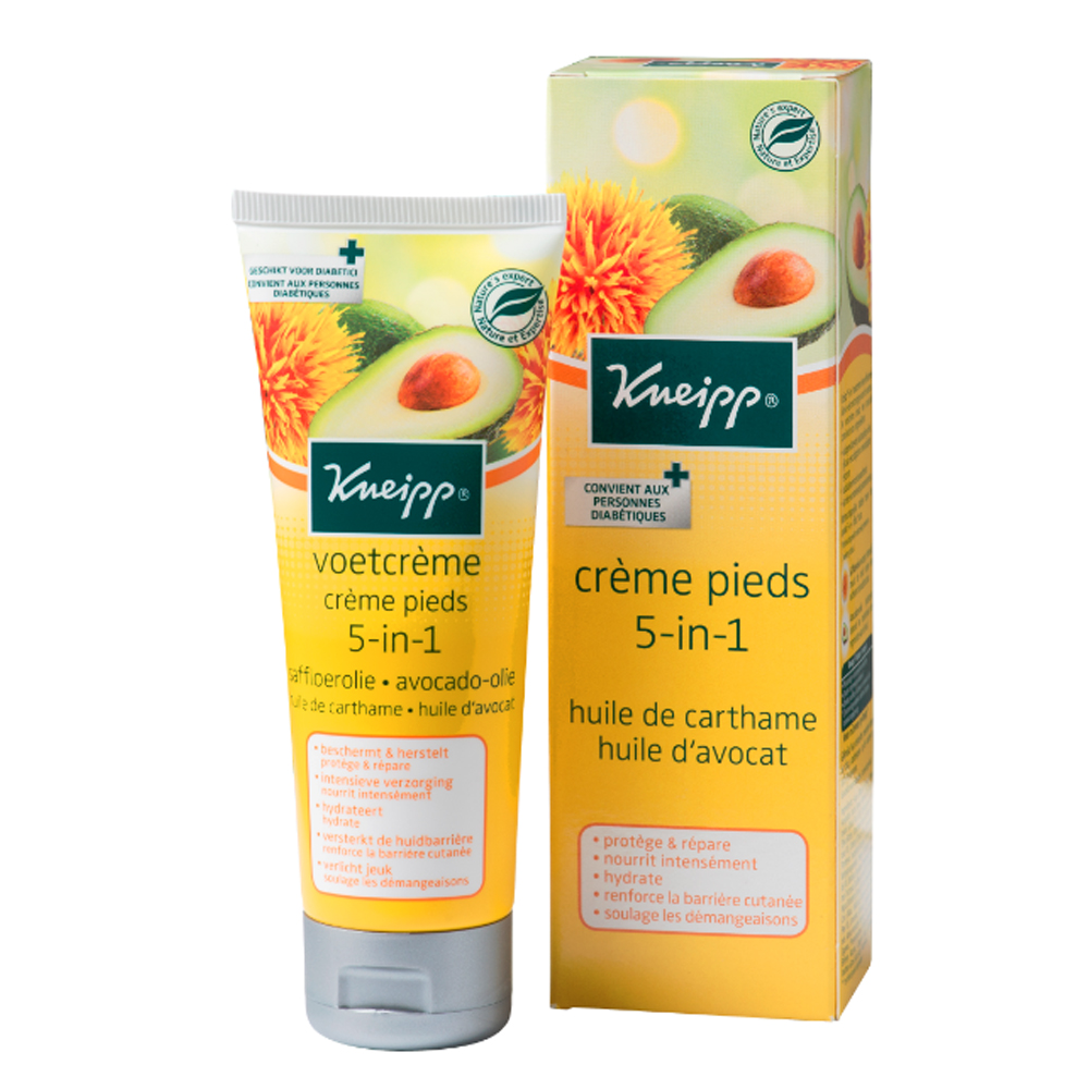 Kneipp Crema per i piedi all'olio di cartamo e avocado 5in1 75ml