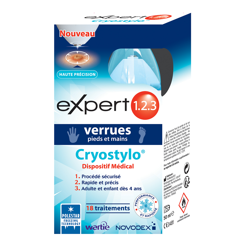 Novodex Expert 1.2.3 Stilo criogenico per verruche 50 ml