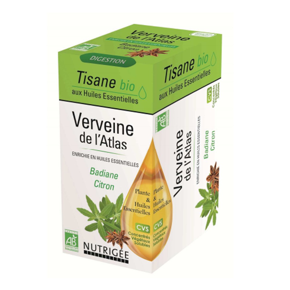 Nutrigée Tisana Verbena dell'Atlante Biologica 20 Bustine