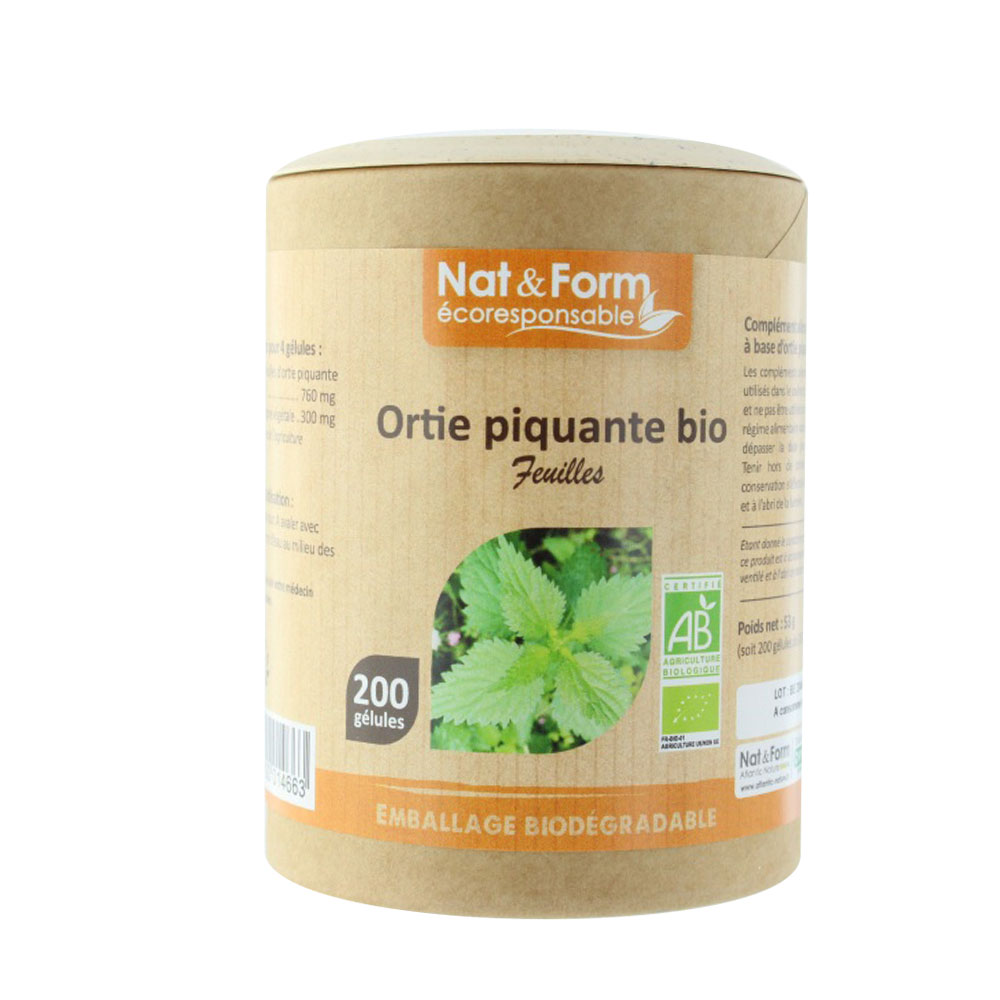 Nat&Form Ortica Foglie Biologica 200 Geluli Vegetali