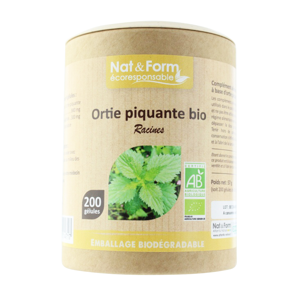 Nat&Form Ortica Radice Biologica 200 Gelule
