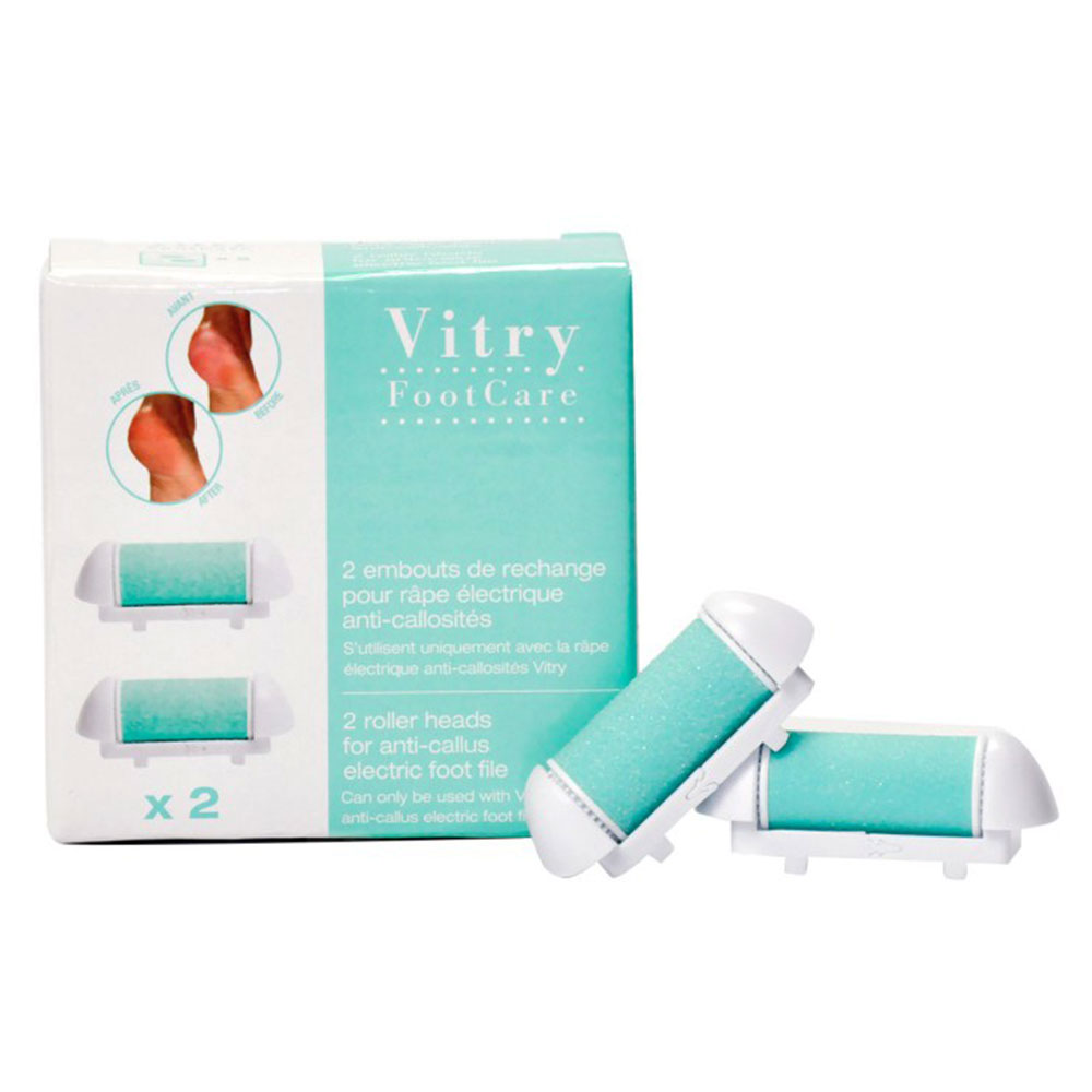 Vitry Set di 2 testine di ricambio per lima elettrica