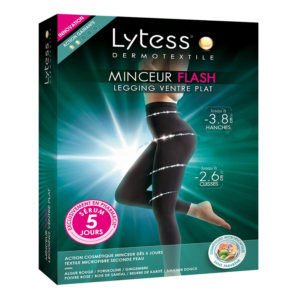 Lytess Flash Gambale pancia piatta nero