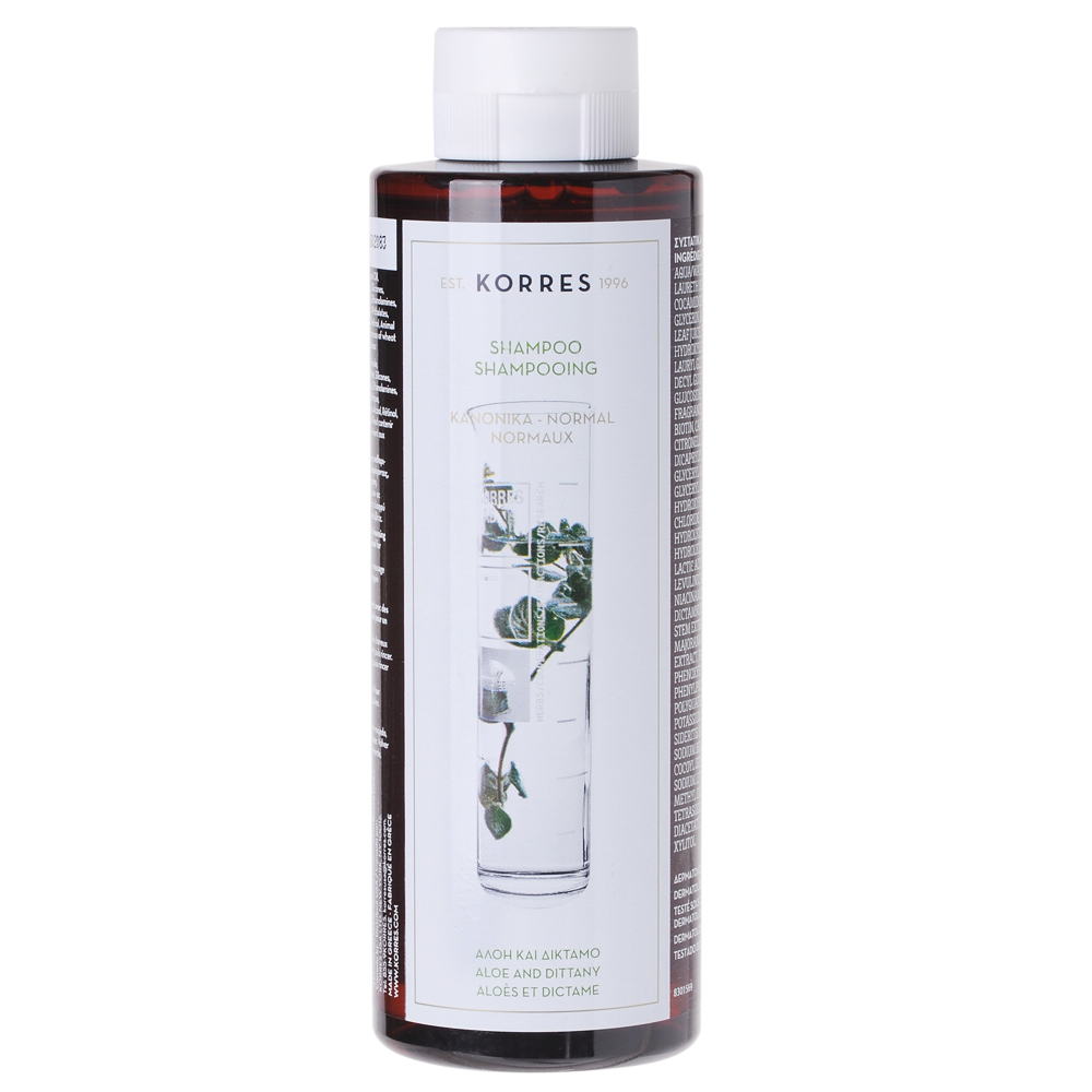 Korres Shampoo uso frequente all'aloe e dittamo per capelli normali 250ml
