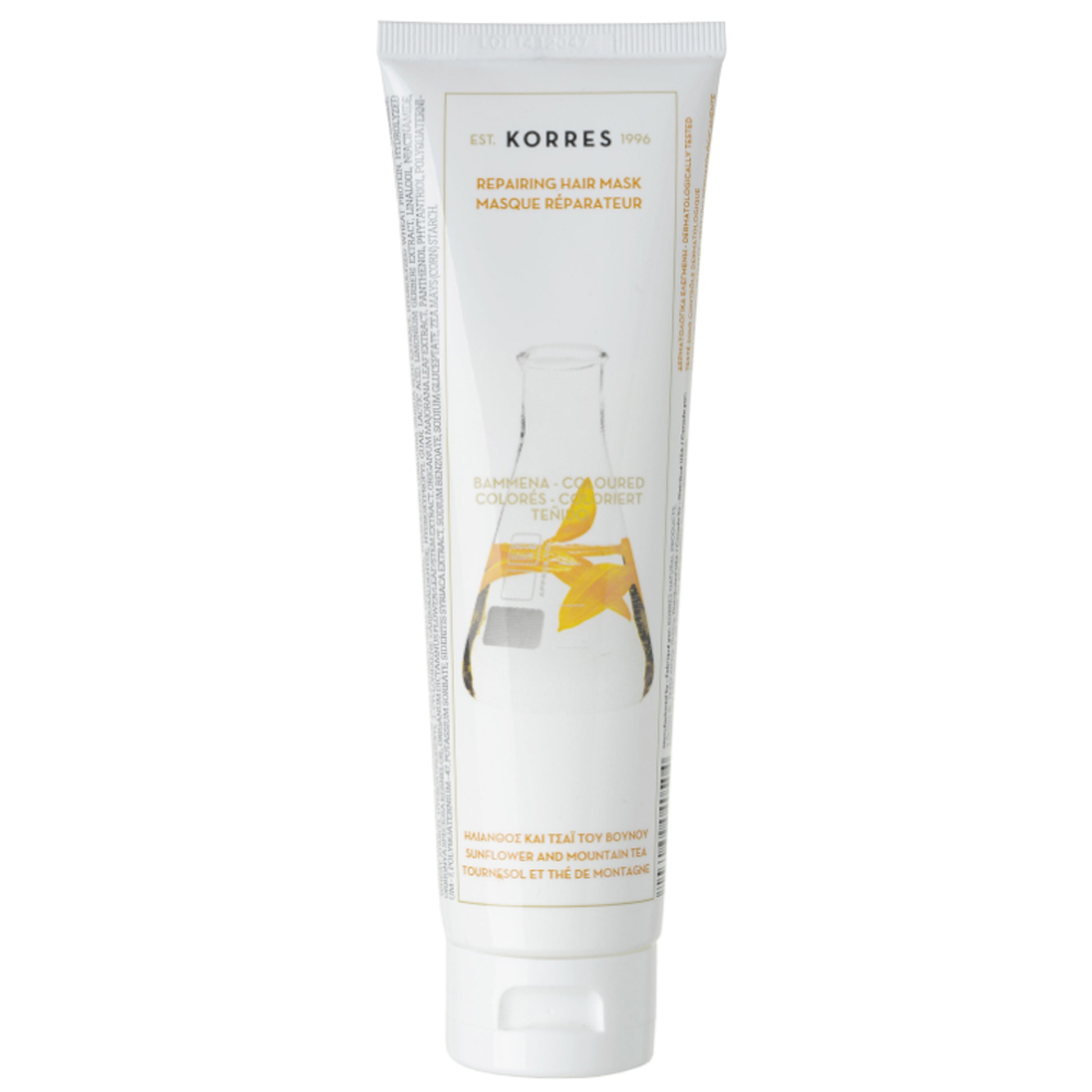 Korres Maschera riparatrice al girasole e tè di montagna per capelli colorati 125 ml