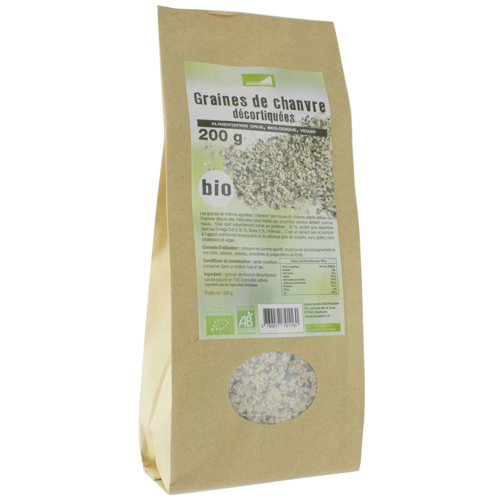 Exopharm Semi di canapa biologici 200g